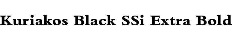 Kuriakos Black SSi Extra Bold font preview