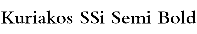 Kuriakos SSi Semi Bold font preview