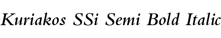 Kuriakos SSi Semi Bold Italic font preview
