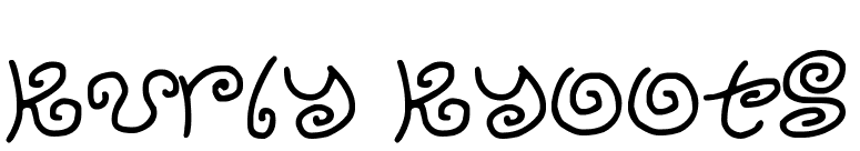 Kurly Kyoots
 font preview