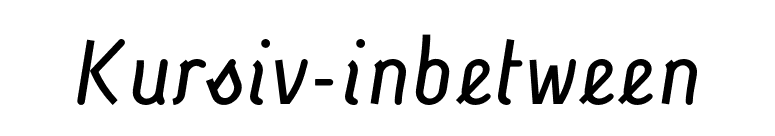 Kursiv-inbetween font preview
