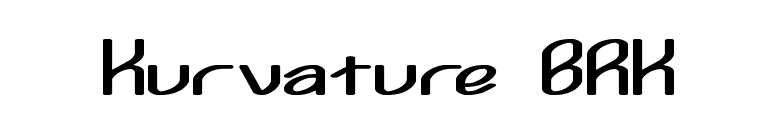 Kurvature BRK font preview