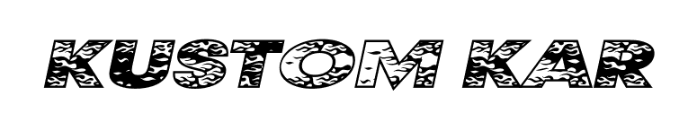 Kustom Kar font preview