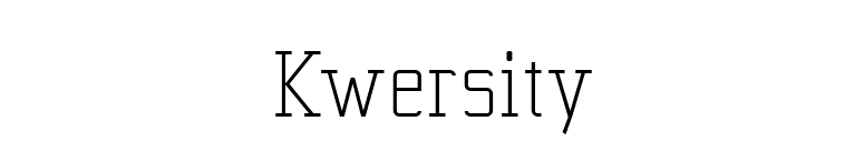 Kwersity font preview