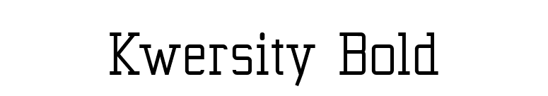 Kwersity Bold font preview