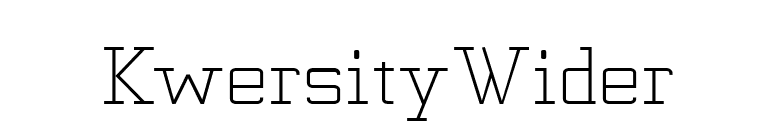 KwersityWider font preview