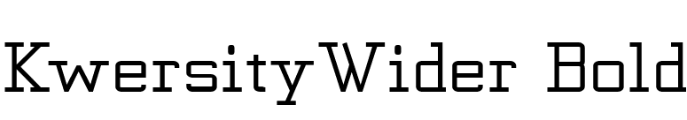 KwersityWider Bold font preview