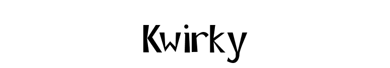 Kwirky font preview