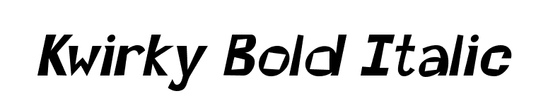 Kwirky Bold Italic font preview