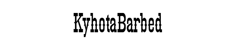KyhotaBarbed font preview