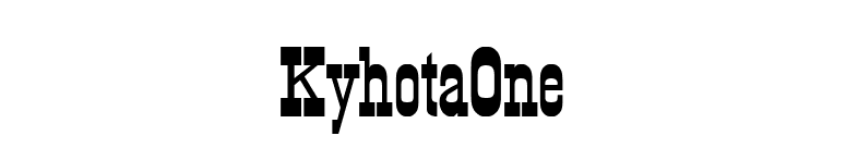 KyhotaOne font preview