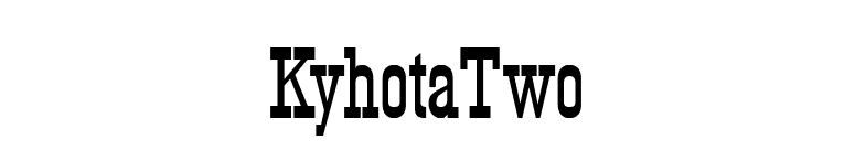 KyhotaTwo font preview