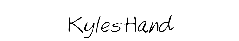 KylesHand font preview
