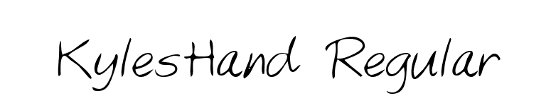 KylesHand Regular font preview