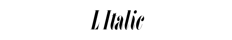 L Italic font preview