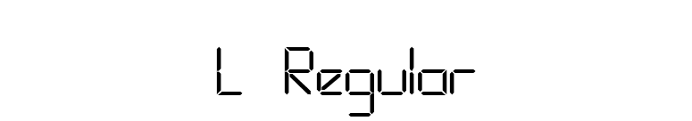 L Regular font preview