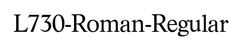 L730-Roman-Regular font preview