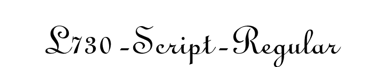 L730-Script-Regular font preview