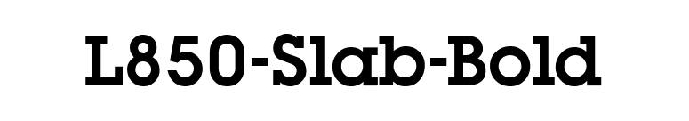 L850-Slab-Bold font preview