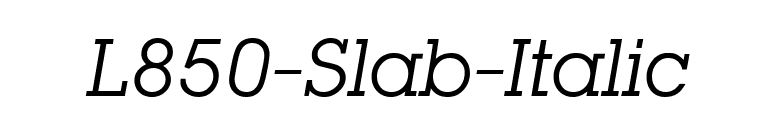 L850-Slab-Italic font preview