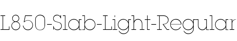 L850-Slab-Light-Regular font preview