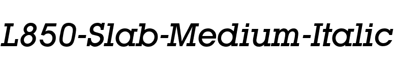 L850-Slab-Medium-Italic font preview