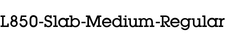 L850-Slab-Medium-Regular font preview