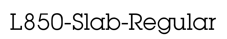 L850-Slab-Regular font preview
