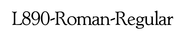 L890-Roman-Regular font preview