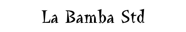 La Bamba Std font preview
