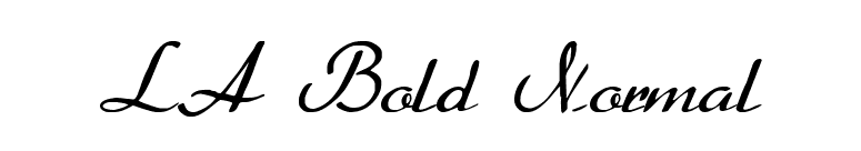 LA Bold Normal font preview