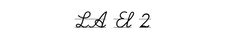 LA El 2 font preview