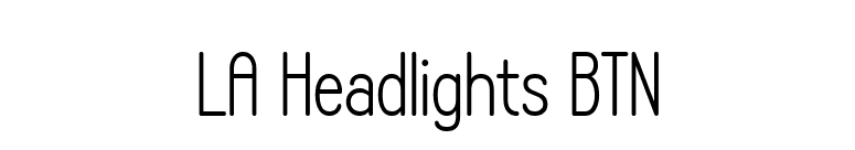 LA Headlights BTN font preview