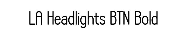 LA Headlights BTN Bold font preview