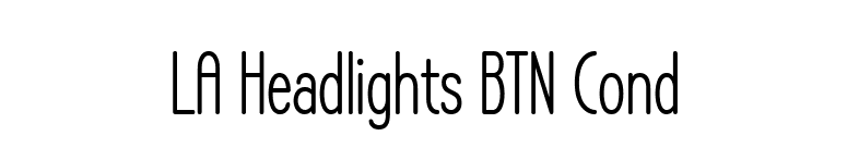 LA Headlights BTN Cond font preview
