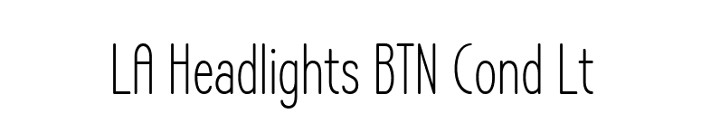 LA Headlights BTN Cond Lt font preview