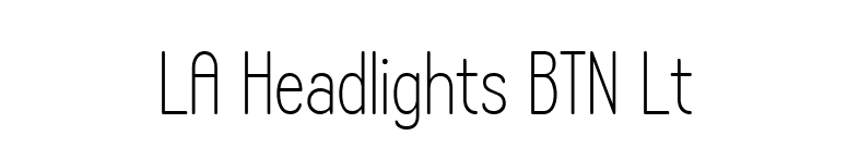 LA Headlights BTN Lt font preview