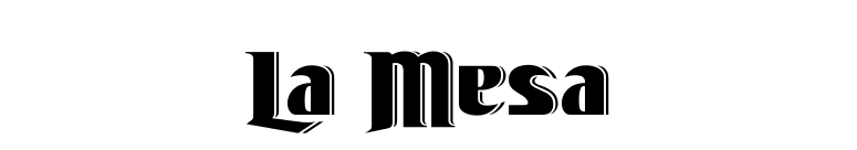 La Mesa font preview