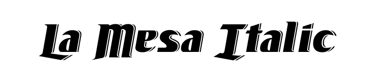 La Mesa Italic font preview