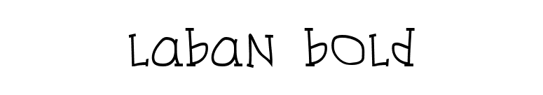 Laban Bold font preview