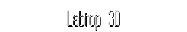 Labtop 3D font preview