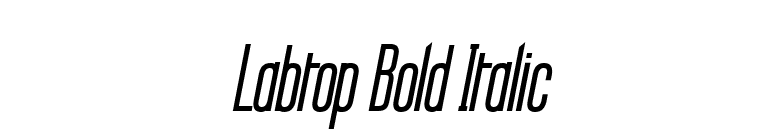 Labtop Bold Italic font preview