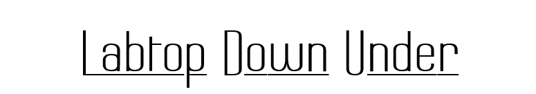 Labtop Down Under font preview