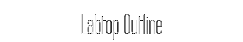 Labtop Outline font preview