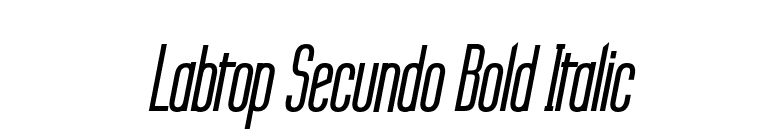 Labtop Secundo Bold Italic font preview