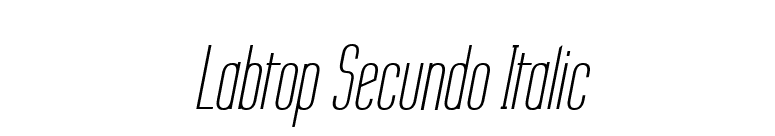 Labtop Secundo Italic font preview
