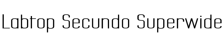 Labtop Secundo Superwide font preview