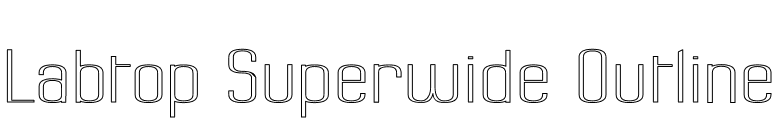 Labtop Superwide Outline font preview