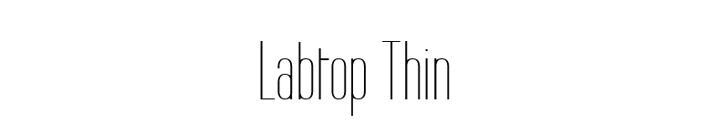 Labtop Thin font preview