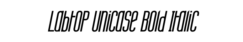Labtop Unicase Bold Italic font preview